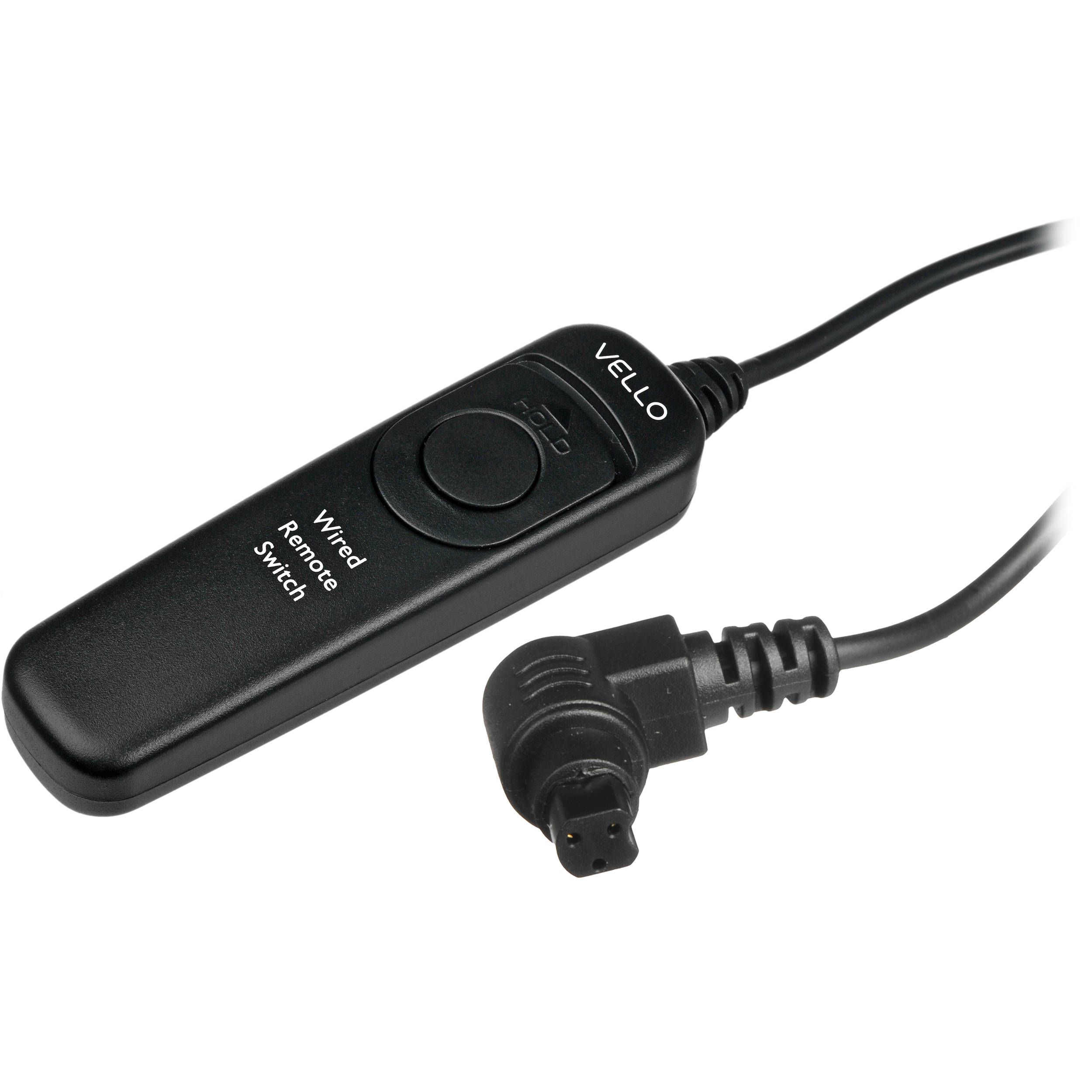 Black Vello wired remote switch on a white background