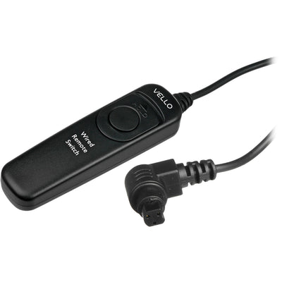 Black Vello wired remote switch on a white background