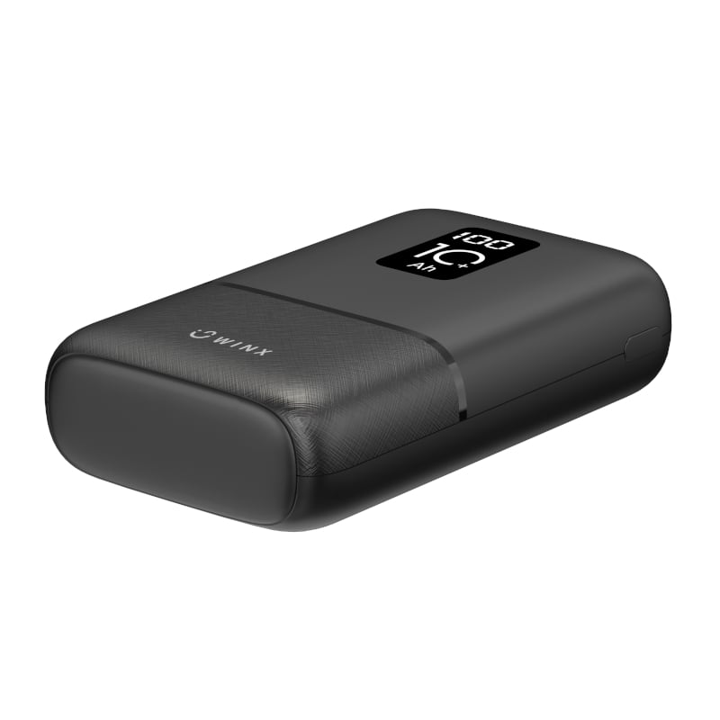 WINX Go Fast 2 10000mAh Power Bank PD20 with USB-C and dual USB-A fast-charging ports.