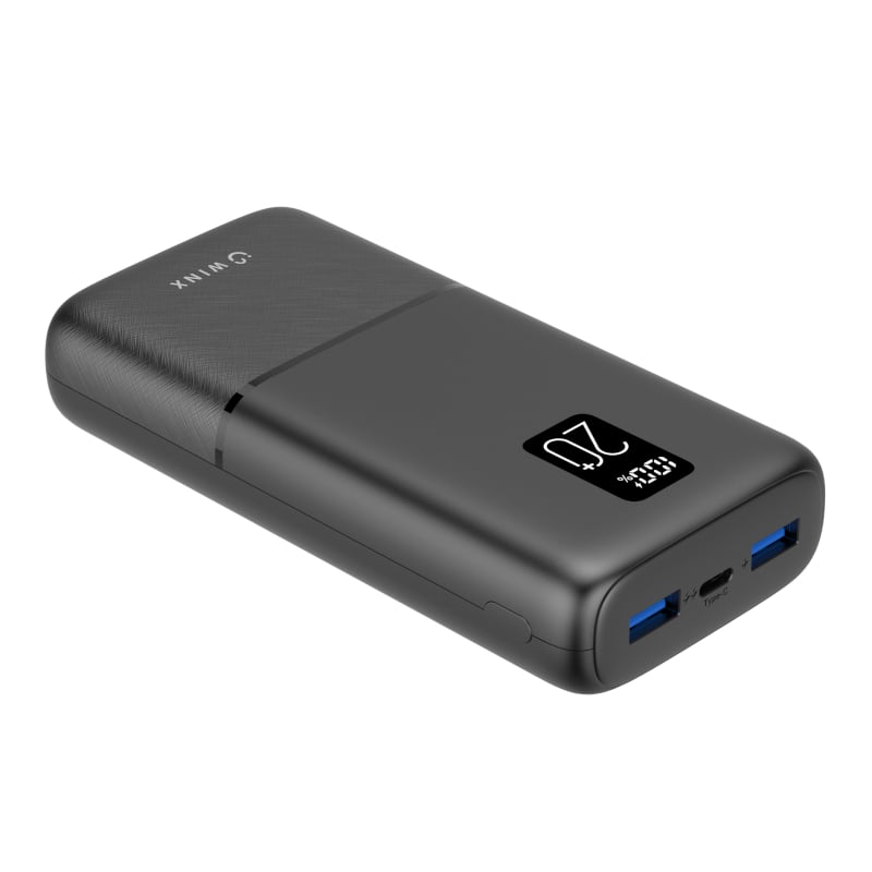 WINX Go Fast 2 20000mAh Power Bank PD20 with fast-charging USB-C and dual USB-A ports.