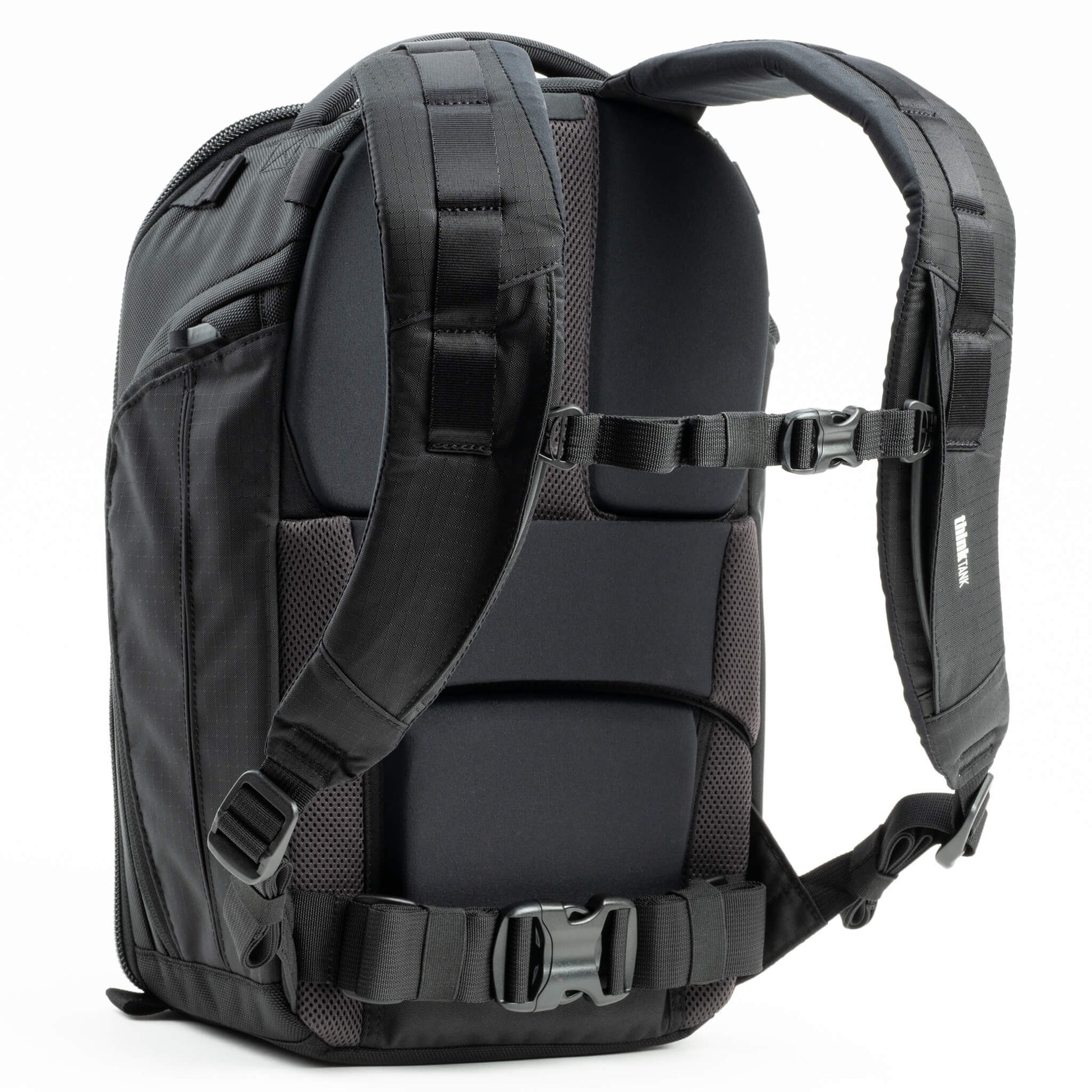 Think Tank Walker Pro 16L camera backpack – black, front-panel access, padded laptop sleeve, tripod mount, professional gear capacity