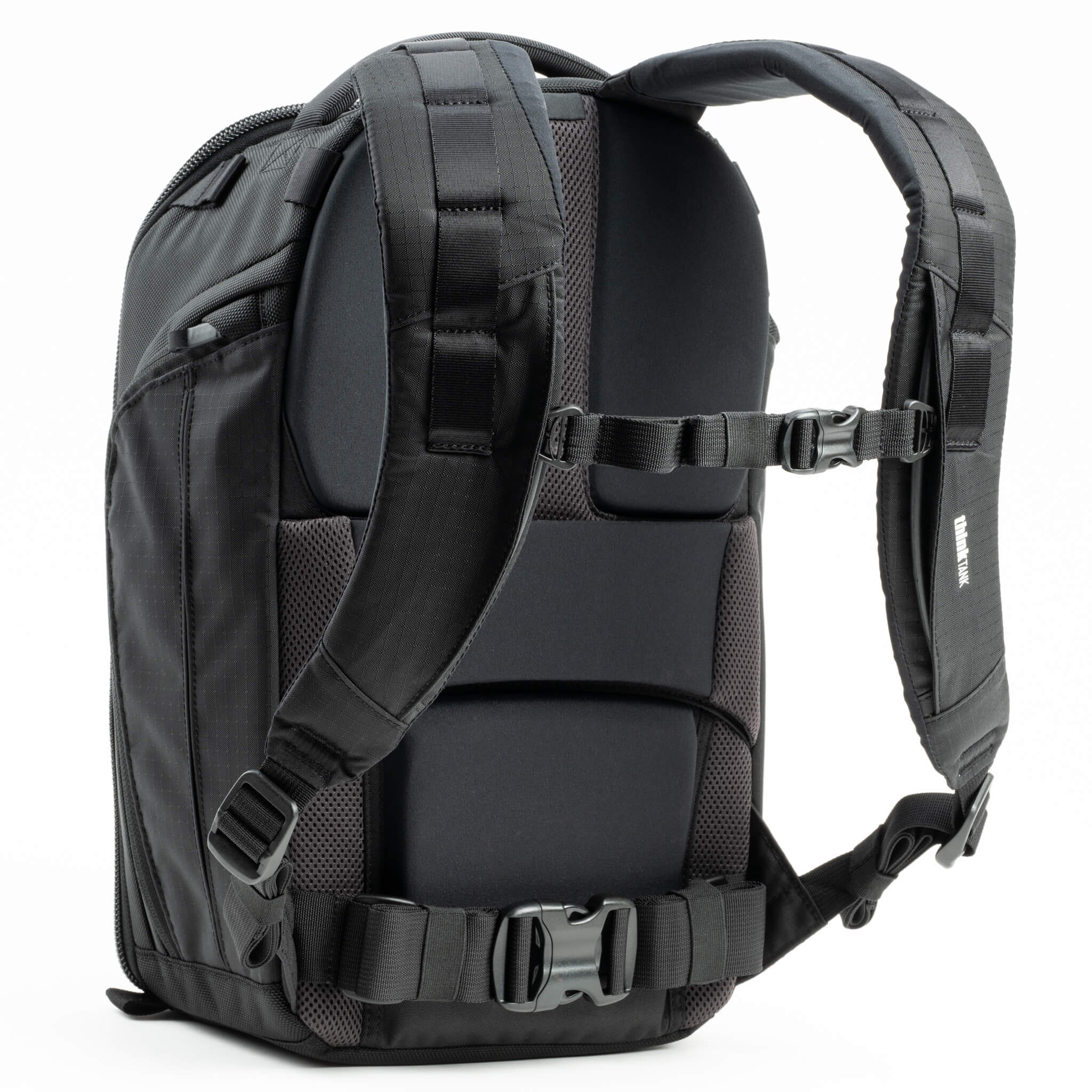 Think Tank Walker Pro 16L camera backpack – black, front-panel access, padded laptop sleeve, tripod mount, professional gear capacity
