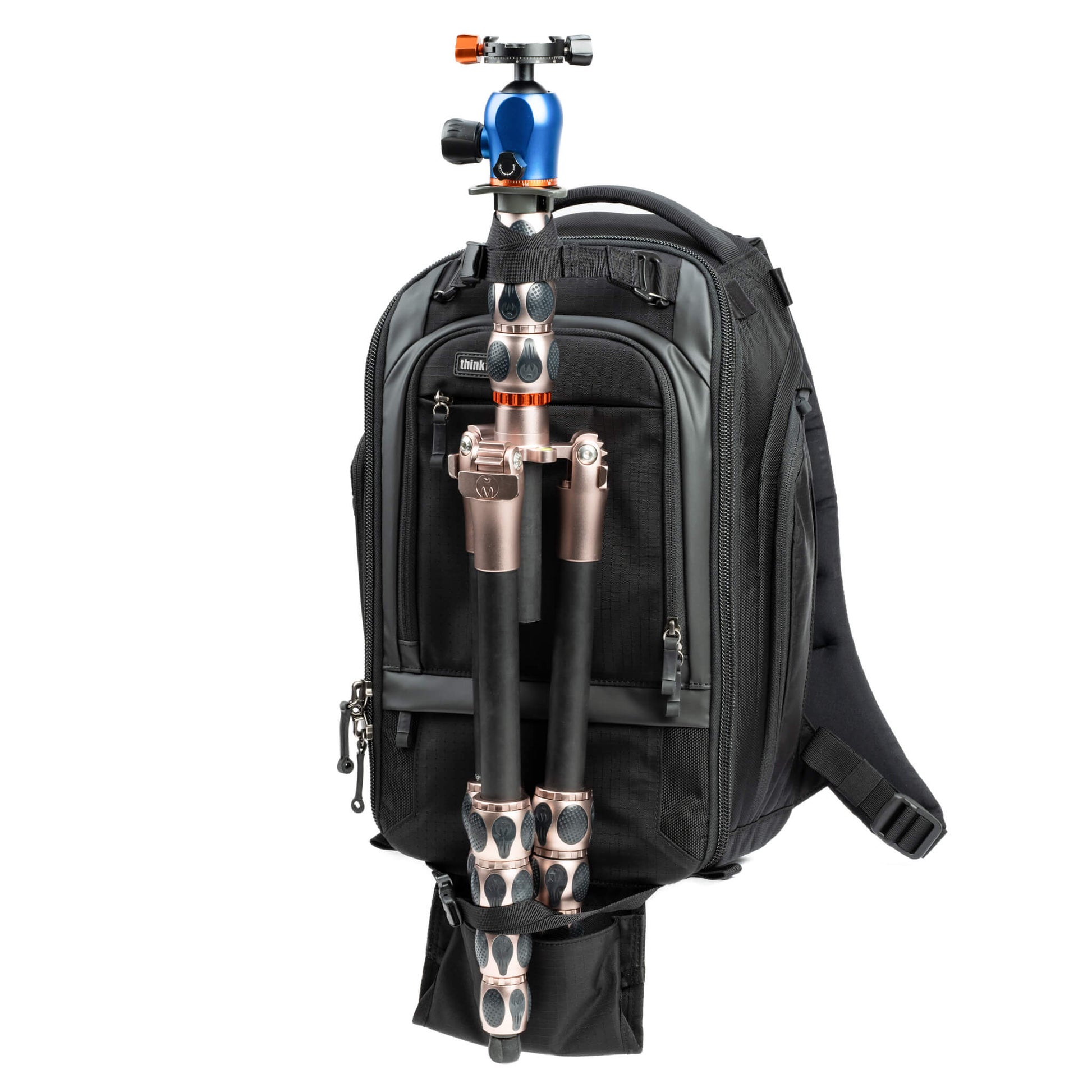 Think Tank Walker Pro 16L camera backpack – black, front-panel access, padded laptop sleeve, tripod mount, professional gear capacity