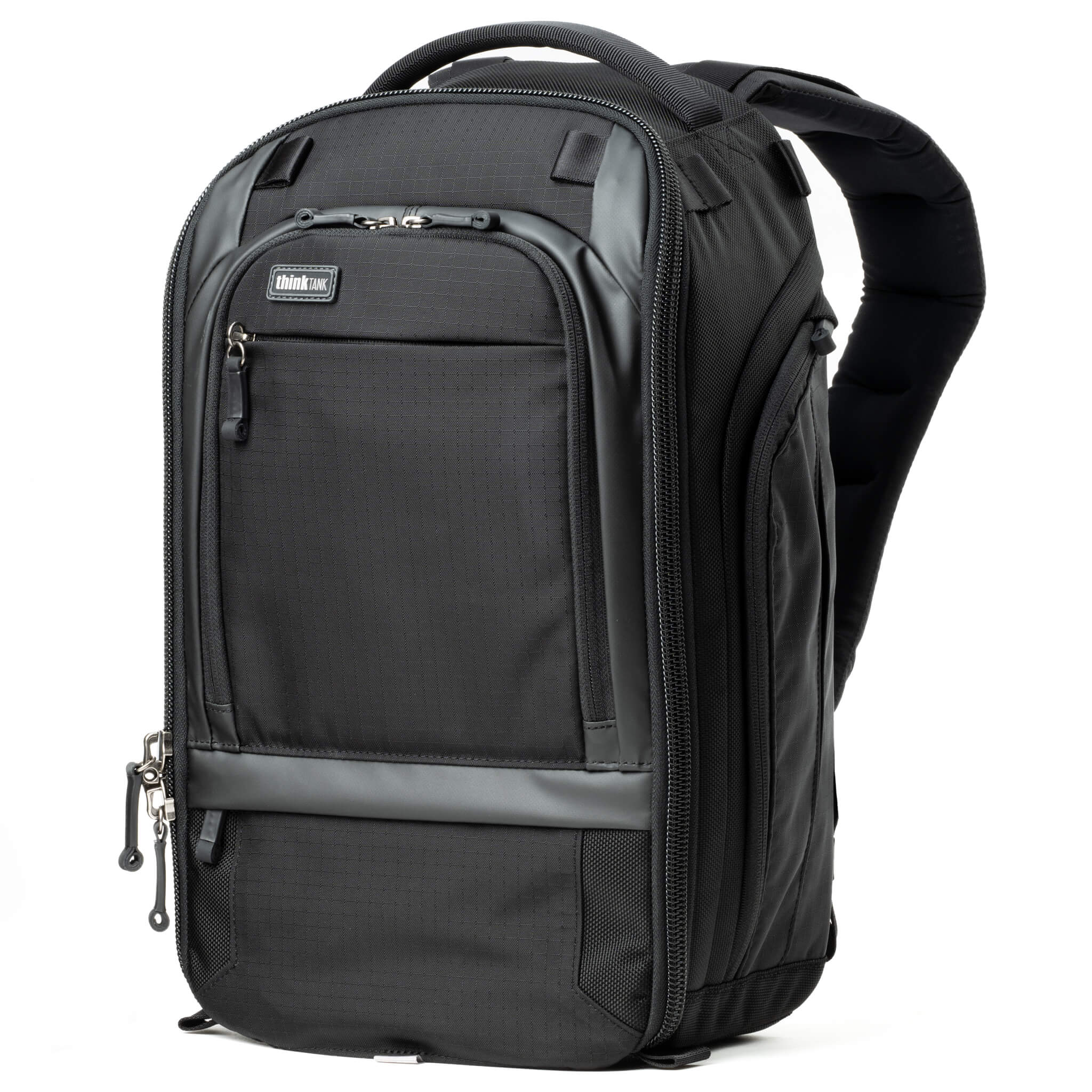 Think Tank Walker Pro 16L camera backpack – black, front-panel access, padded laptop sleeve, tripod mount, professional gear capacity