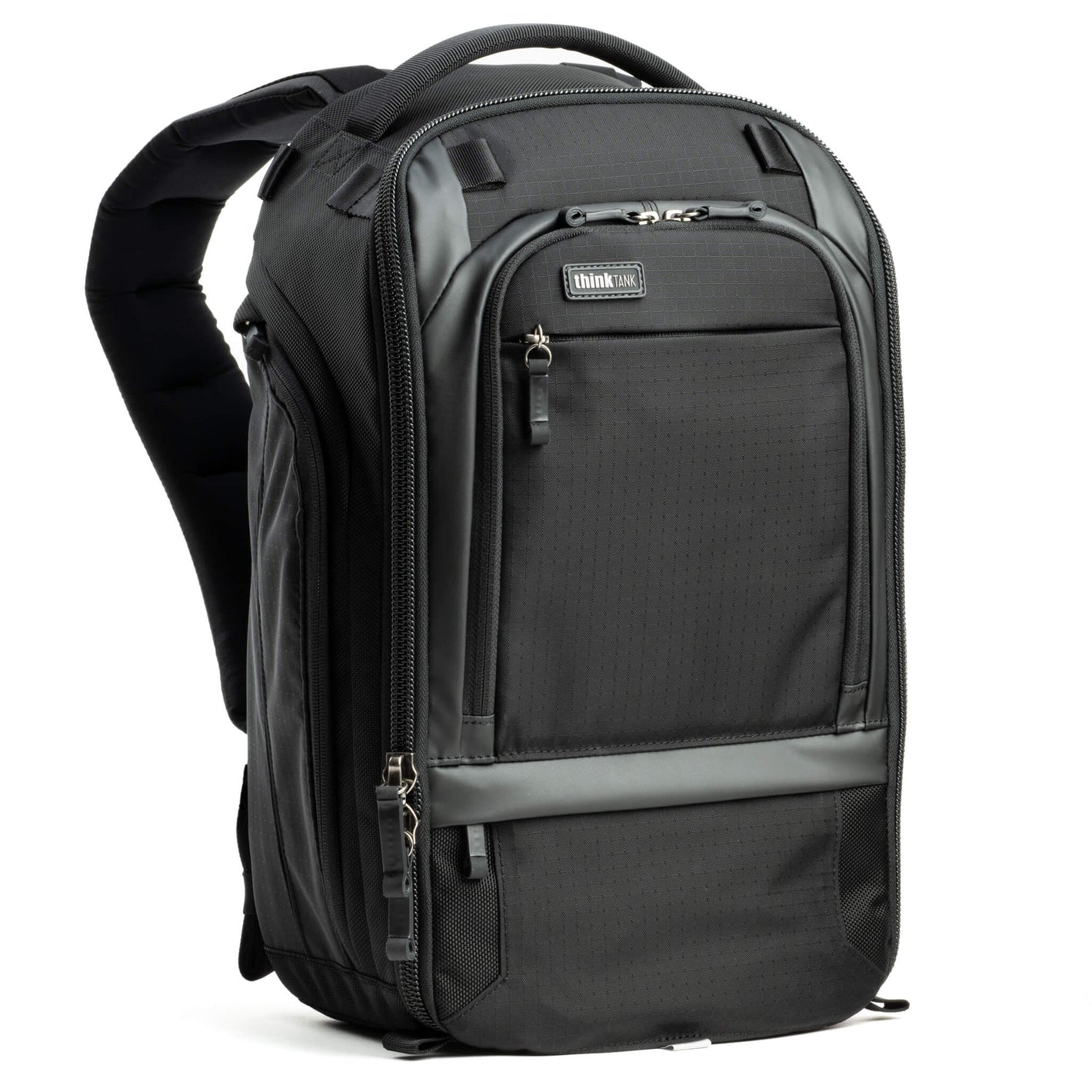 Think Tank Walker Pro 16L camera backpack – black, front-panel access, padded laptop sleeve, tripod mount, professional gear capacity