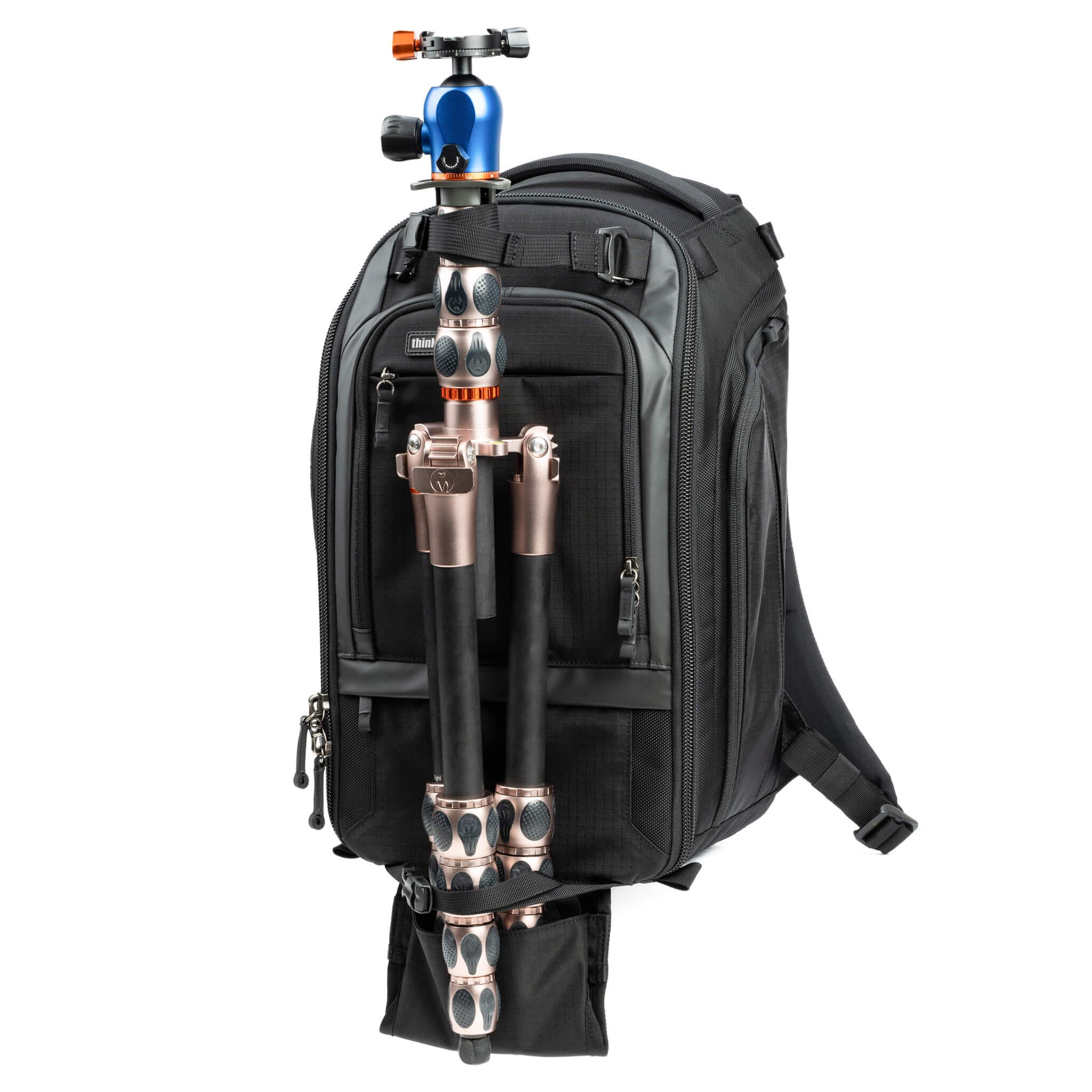 Think Tank Walker Pro 24L Backpack — a rugged camera backpack with top-access roll-top design, side access pockets, and customizable padded interior.