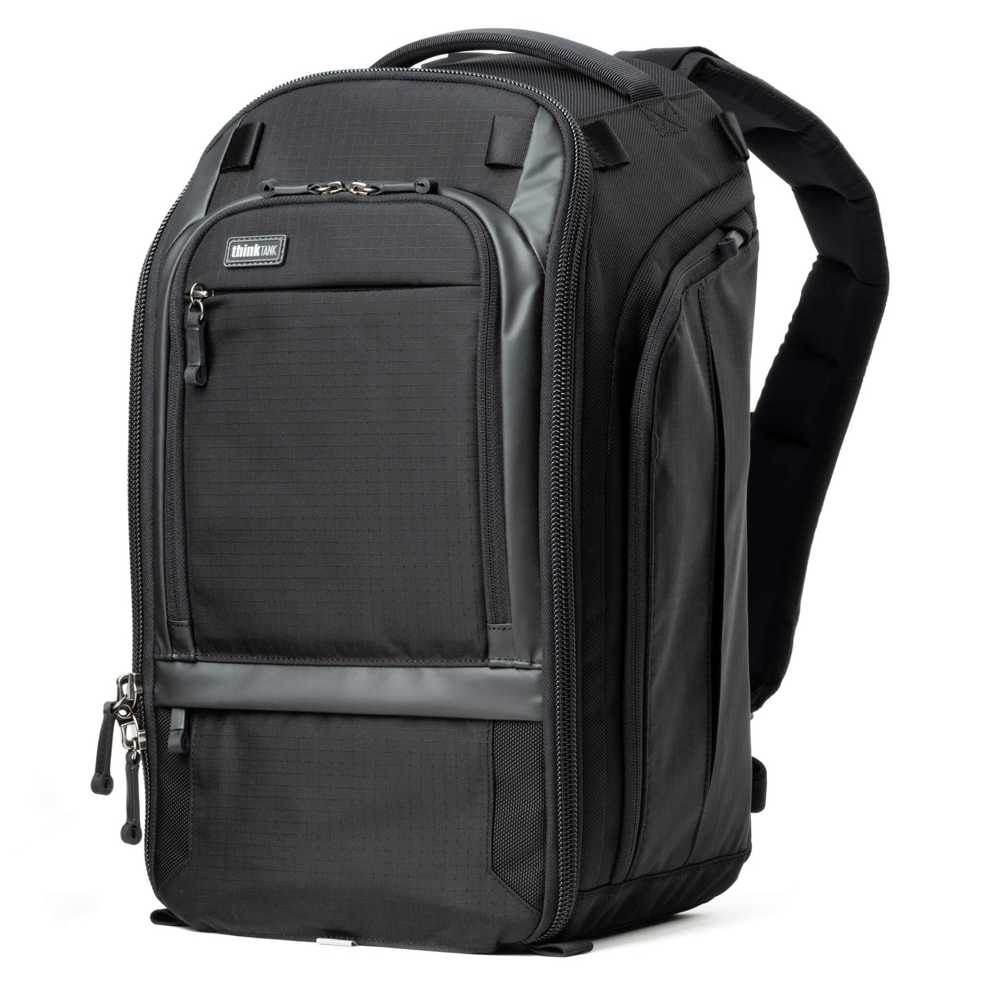 Think Tank Walker Pro 24L Backpack — a rugged camera backpack with top-access roll-top design, side access pockets, and customizable padded interior.