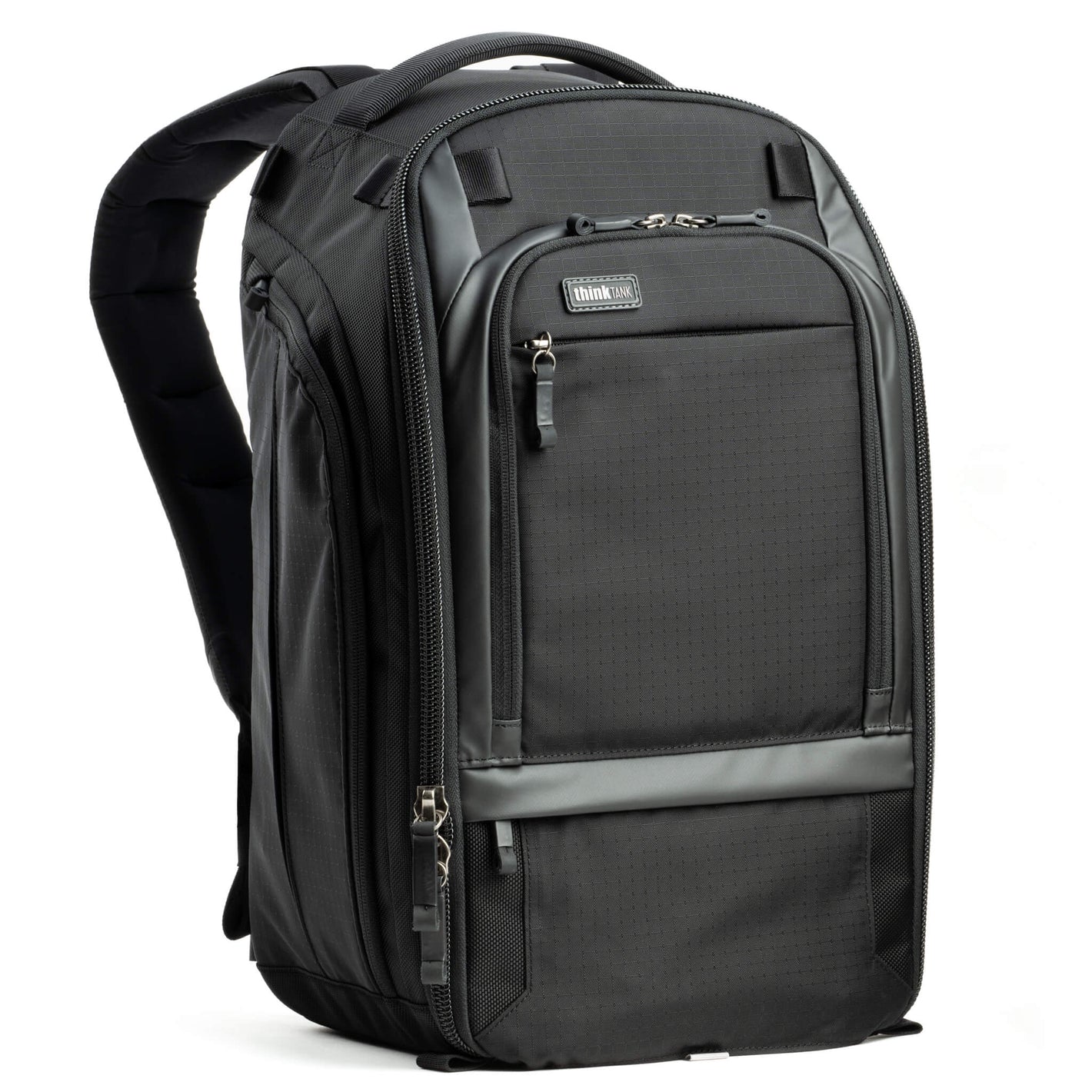 Think Tank Walker Pro 24L Backpack — a rugged camera backpack with top-access roll-top design, side access pockets, and customizable padded interior.