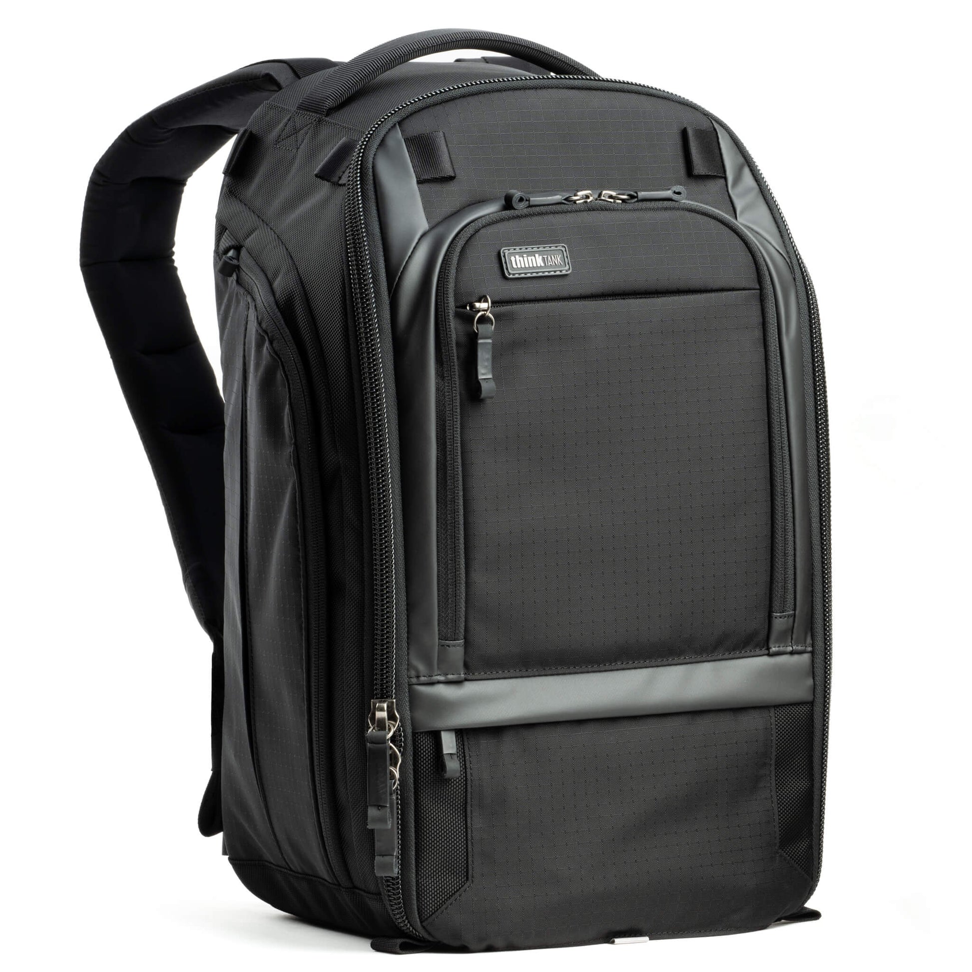 Think Tank Walker Pro 24L Backpack — a rugged camera backpack with top-access roll-top design, side access pockets, and customizable padded interior.