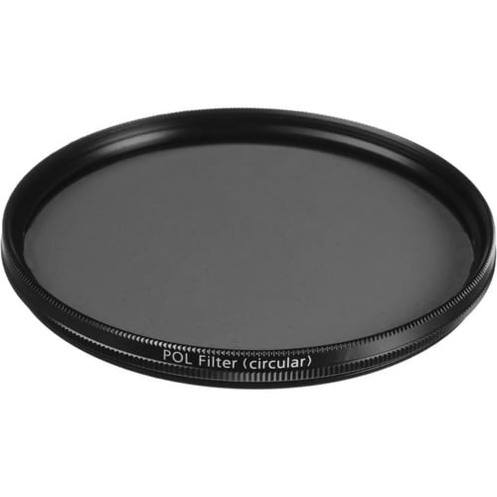 Zeiss 77 mm circular polarising filter with T* multi-coating—rotating design enhances blue skies, eliminates reflections in water and glass, and protects lenses from dust and debris.