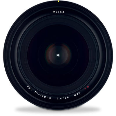 Zeiss Otus 28mm f/1.4 ZE for Canon EF. Wide-angle prime lens with f/1.4 aperture, superior sharpness, manual focus, and durable weather-sealed build.