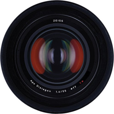 Zeiss Otus 55mm f/1.4 ZE for Canon EF. Premium standard prime lens with f/1.4 aperture, Distagon optics, manual focus, and weather-sealed build.