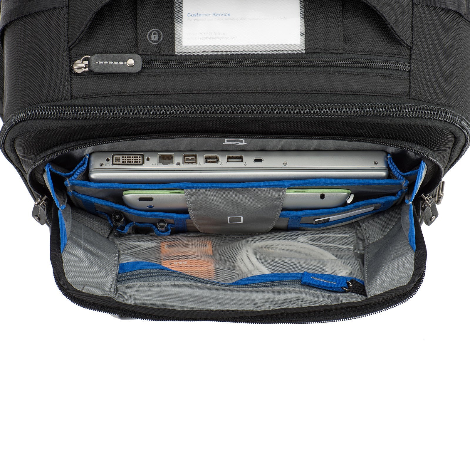 Think Tank Airport Security V3.0 — durable rolling camera bag with reinforced dividers, TSA-approved locks, and dedicated compartments for up to a 17” laptop and tablet
