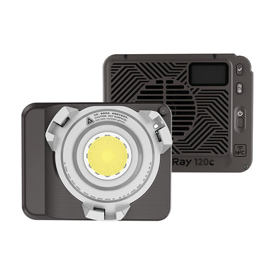 amaran Ray 120c RGB LED Monolight front and back view