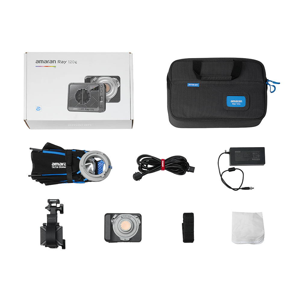 amaran Ray 120c RGB LED Monolight with softbox