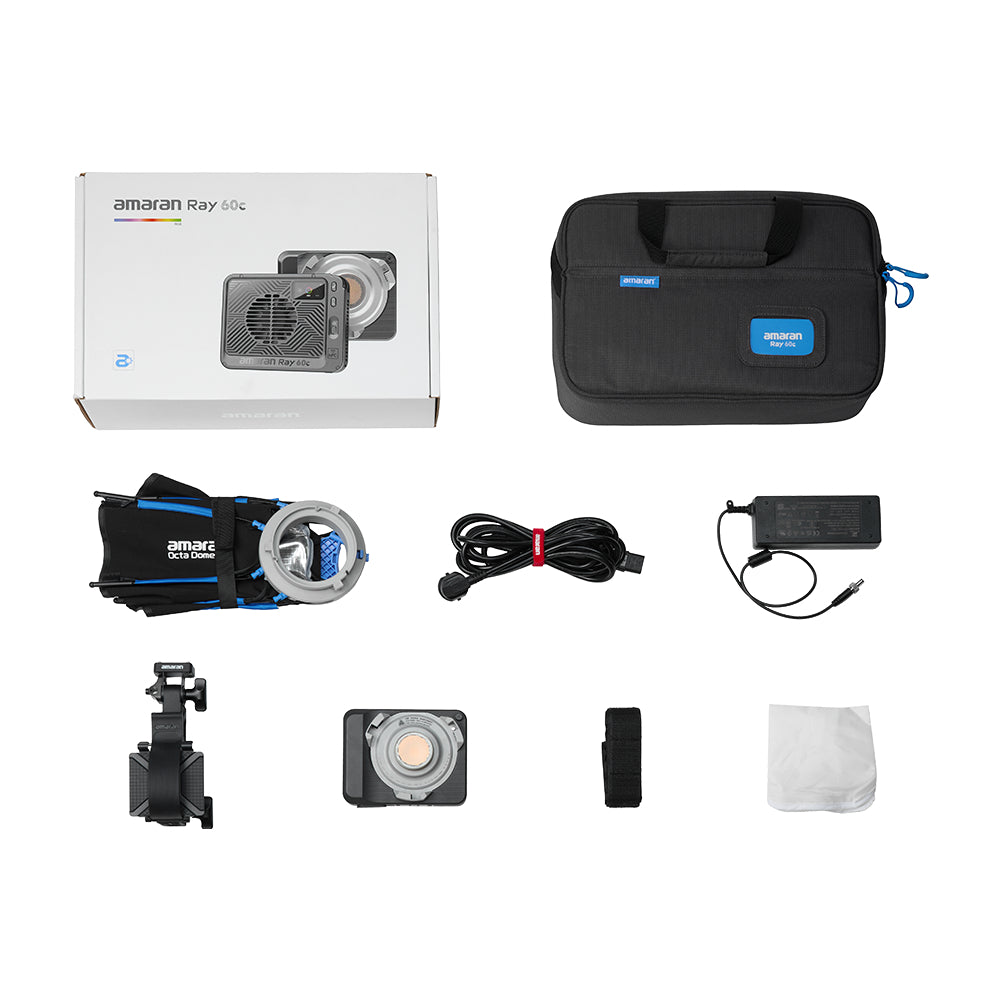 amaran Ray 60c RGB LED Monolight with softbox