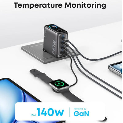 Anker 140W GaN wall charger for laptops, phones and multiple devices
