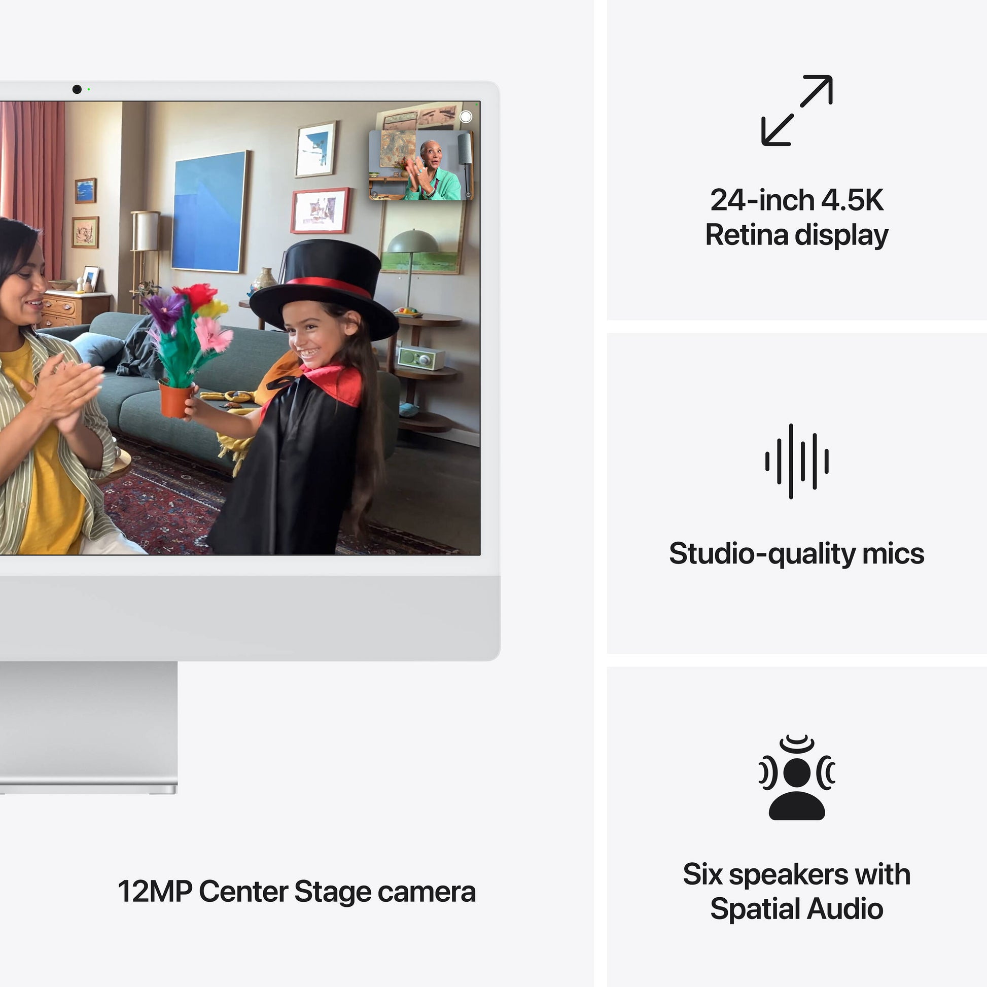 The Apple iMac 24-inch (M4) integrated desktop in a sleek, colourful aluminium finish.