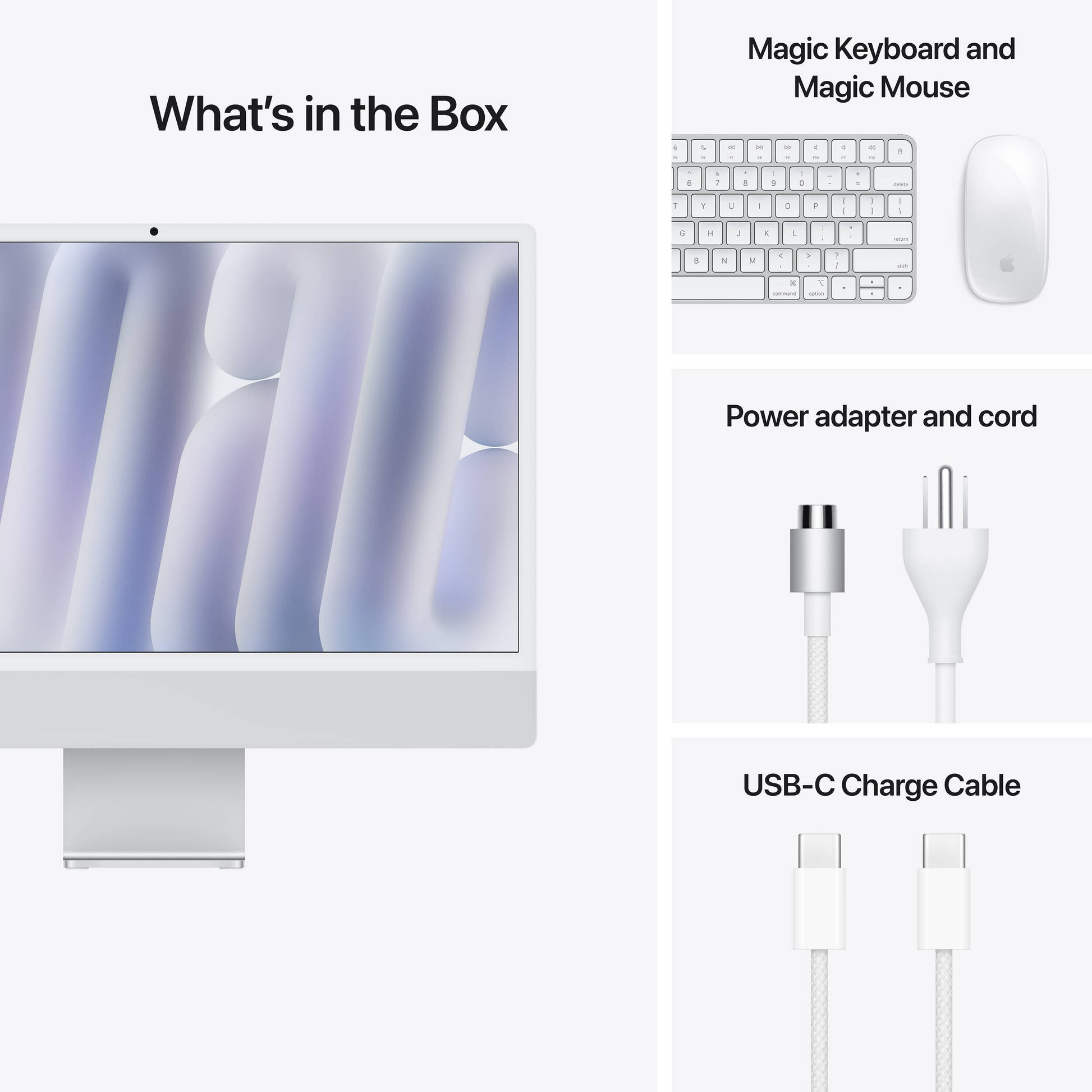 The Apple iMac 24-inch (M4) integrated desktop in a sleek, colourful aluminium finish.