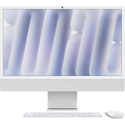 The Apple iMac 24-inch (M4) integrated desktop in a sleek, colourful aluminium finish.