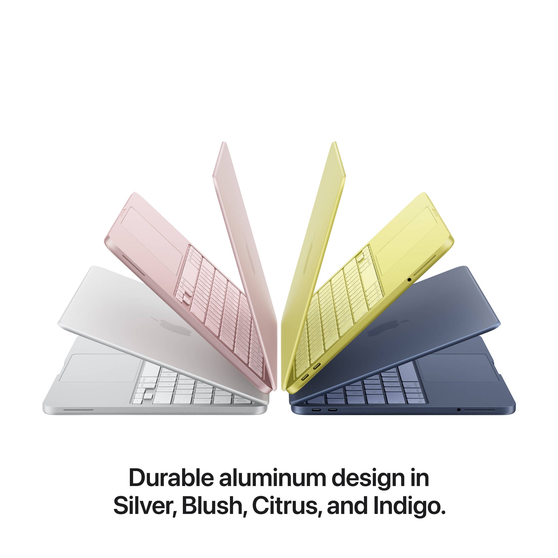 Apple MacBook Neo in a colorful aluminum finish with a 13-inch Liquid Retina display.