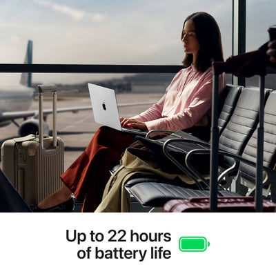 Apple MacBook Pro 14-inch with M5 Pro chip with 22 hour hours of battery life. 