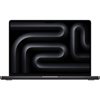 Apple MacBook Pro 14-inch with M5 Max chip in a sleek Black finish.
