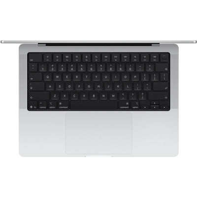 Apple MacBook Pro 14-inch with M5 Max chip in a sleek Silver finish.

