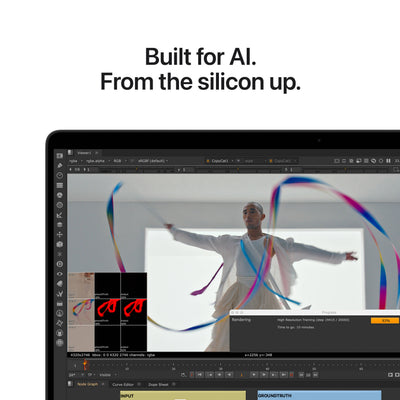 Apple MacBook Pro 16-inch with M5 Max chip built for AI.
