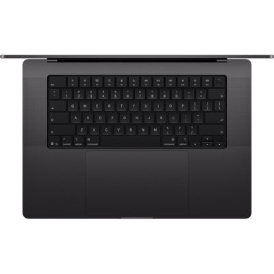 Apple MacBook Pro 16-inch with M5 Max chip in a sleek Black finish.
