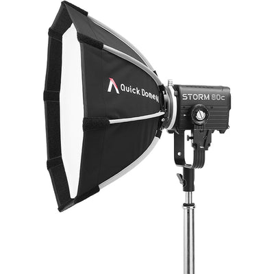 Quick Dome 40 softbox mounted on STORM 80c with Mini ProLock adaptor
