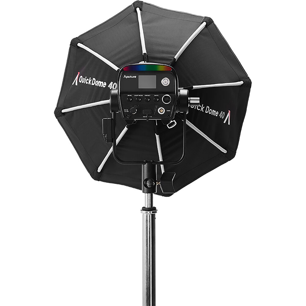 Quick Dome 40 softbox mounted on STORM 80c with Mini ProLock adaptor
