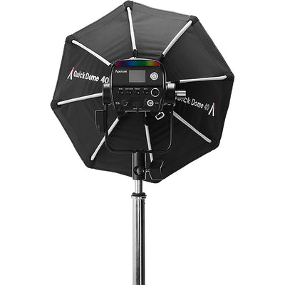 Quick Dome 40 softbox mounted on STORM 80c with Mini ProLock adaptor

