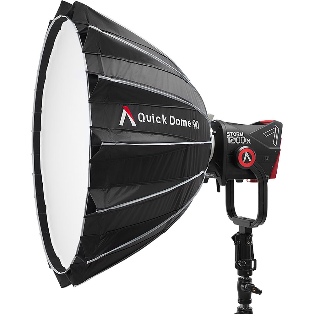 Aputure Quick Dome 90 Bowens softbox with 16-rod quick-release frame and grid