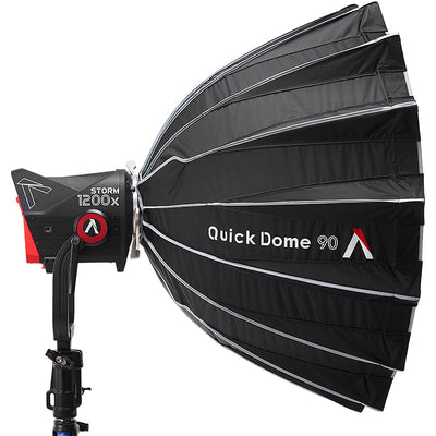 Aputure Quick Dome 90 Bowens softbox with 16-rod quick-release frame and grid