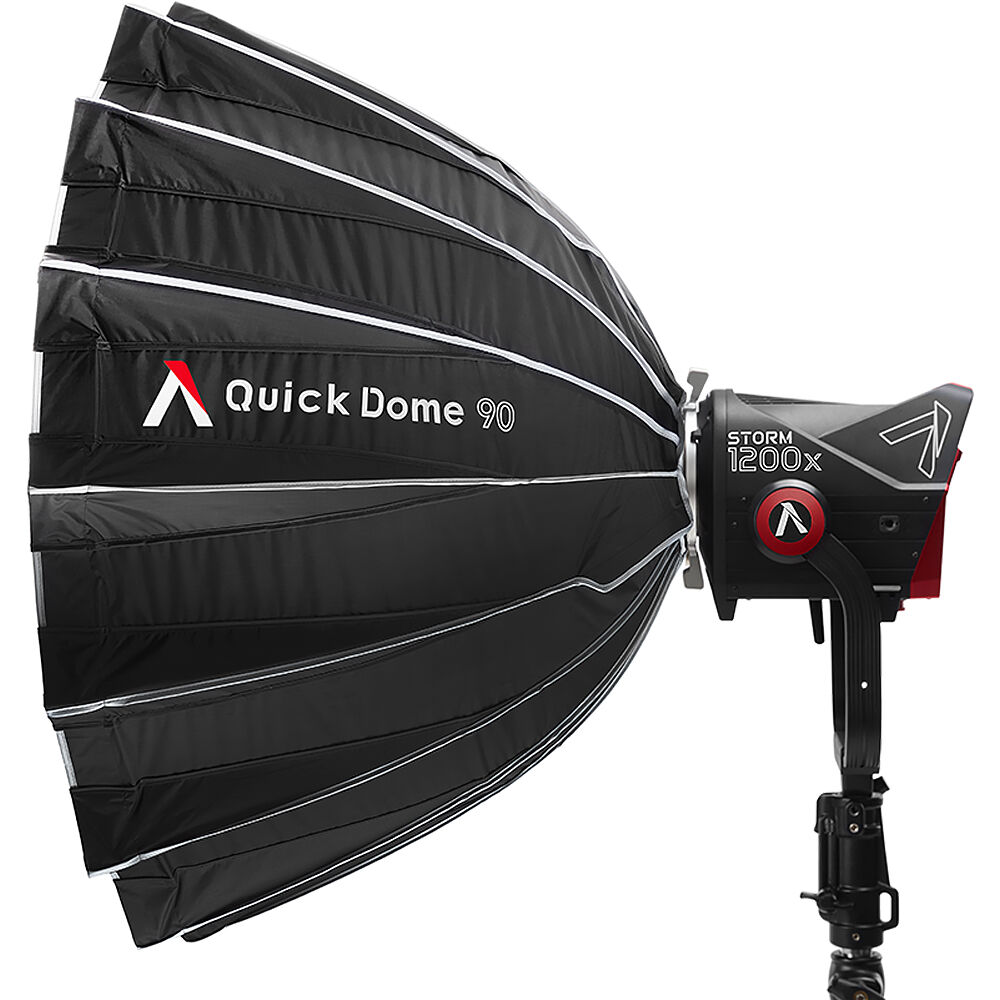 Aputure Quick Dome 90 Bowens softbox with 16-rod quick-release frame and grid