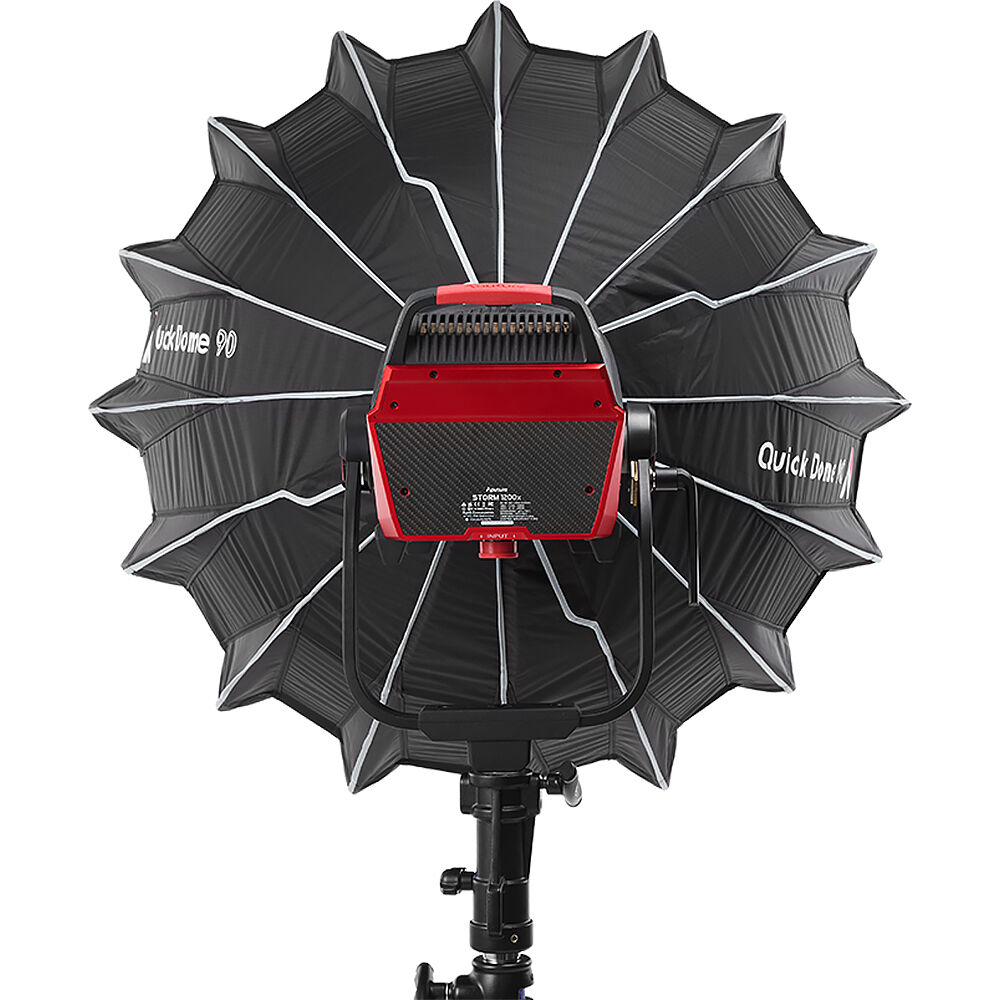 Aputure Quick Dome 90 Bowens softbox with 16-rod quick-release frame and grid