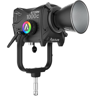 Aputure STORM 1000c LED light with ProLock Bowens mount and control box