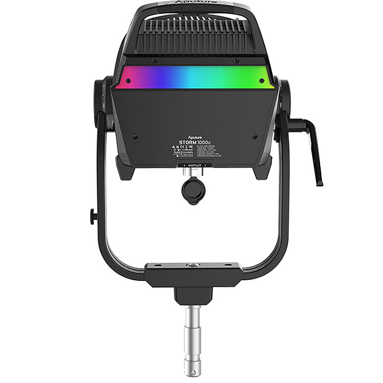 Aputure STORM 1000c LED light with ProLock Bowens mount and control box