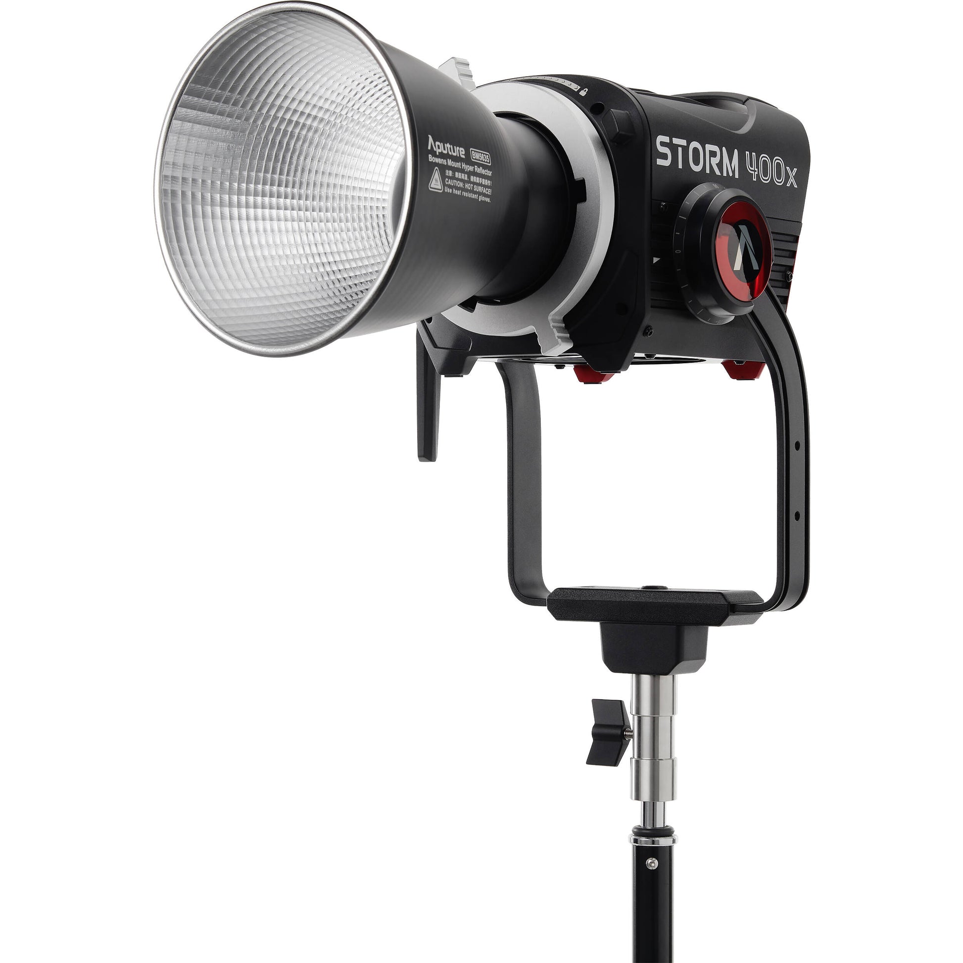 Aputure STORM 400x BLAIR LED light on set
