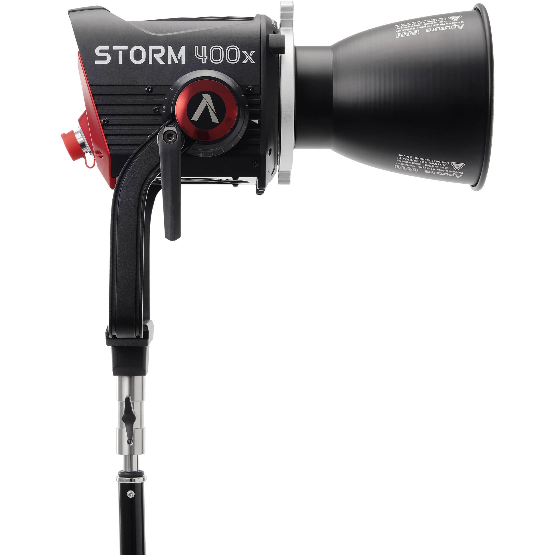 Aputure STORM 400x BLAIR LED light on set

