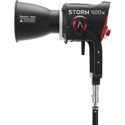 Aputure STORM 400x BLAIR LED light on set
