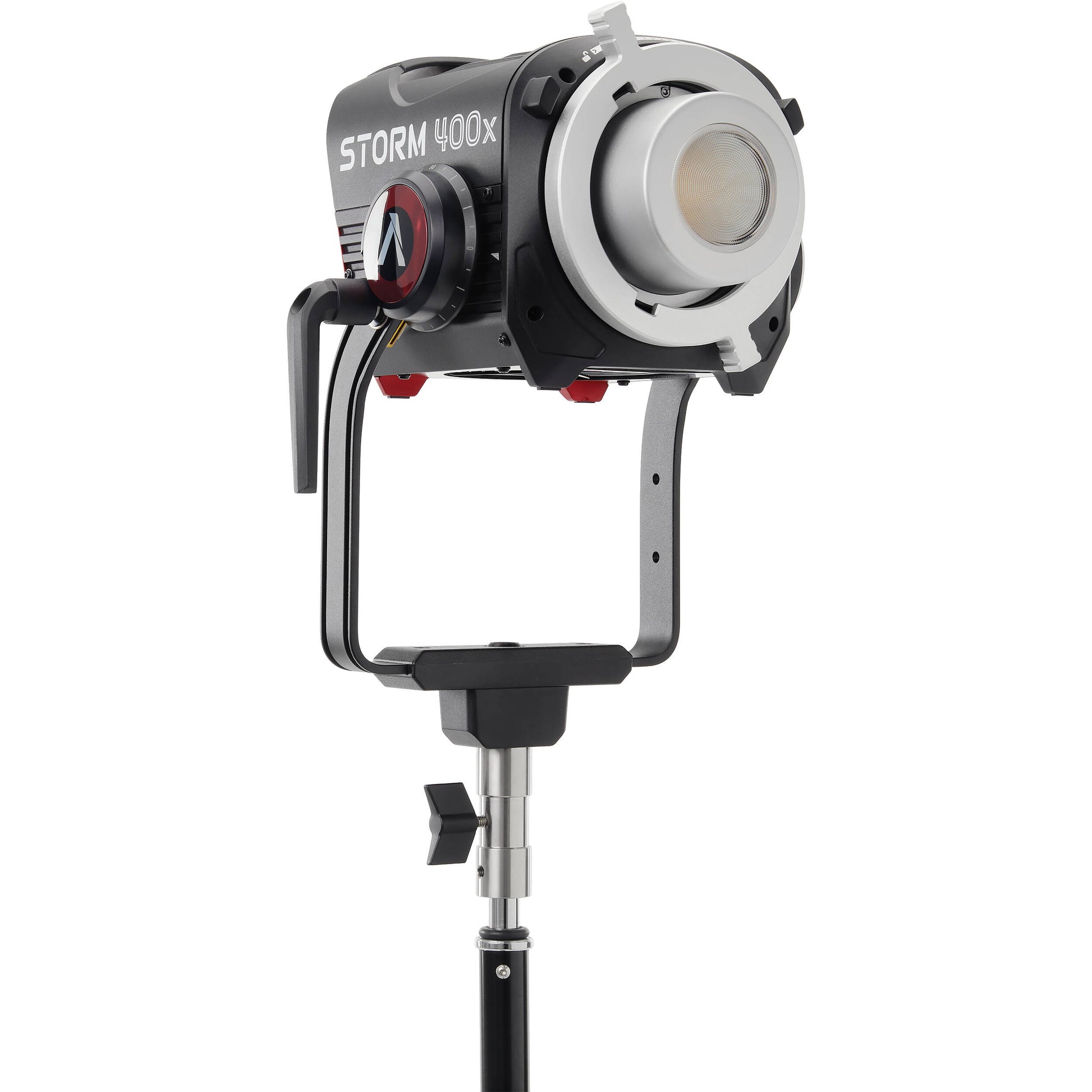 Aputure STORM 400x BLAIR LED light on set
