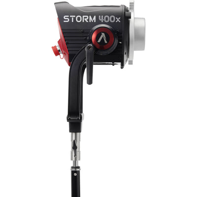 Aputure STORM 400x BLAIR LED light on set
