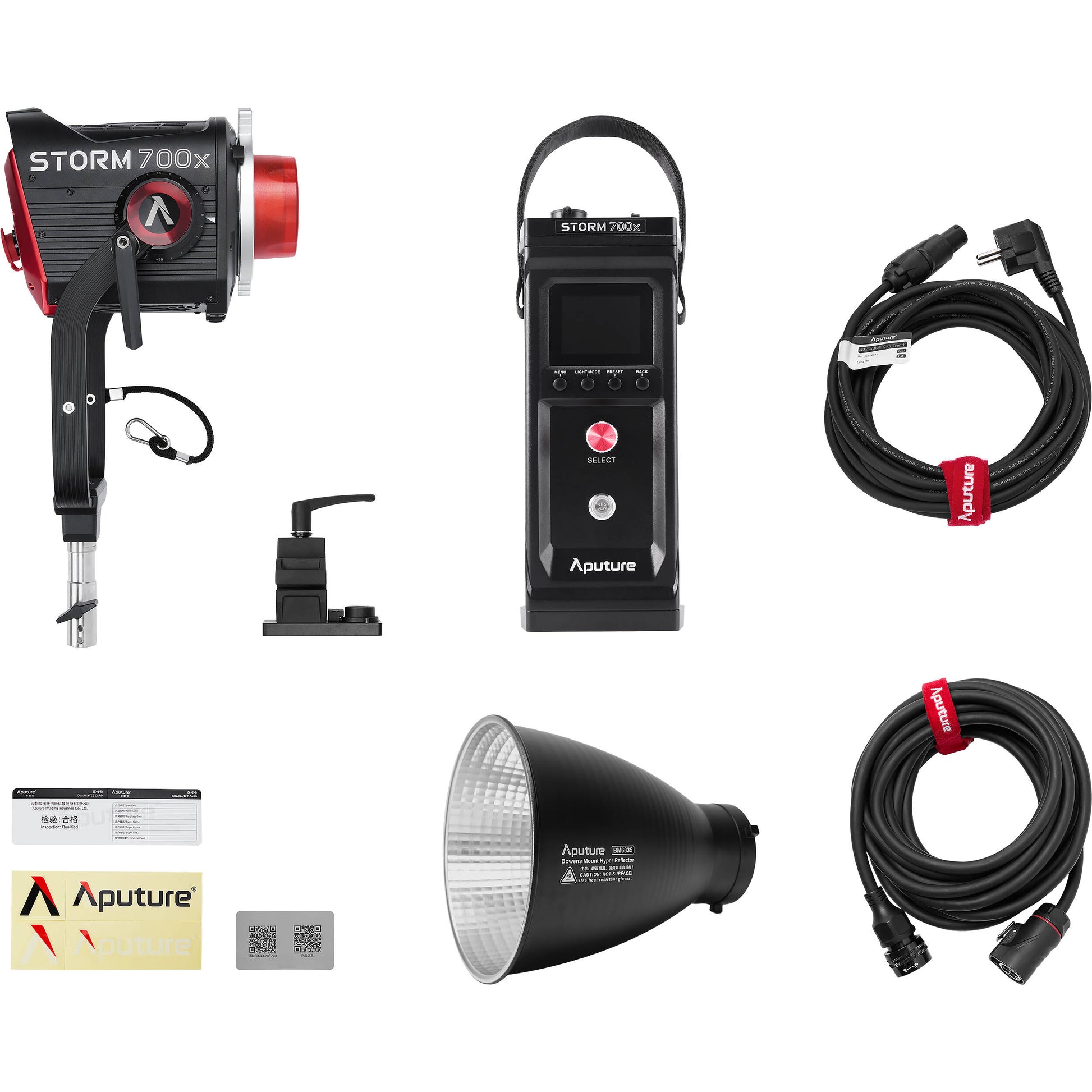 Portable high-output Aputure STORM 700x LED lamp