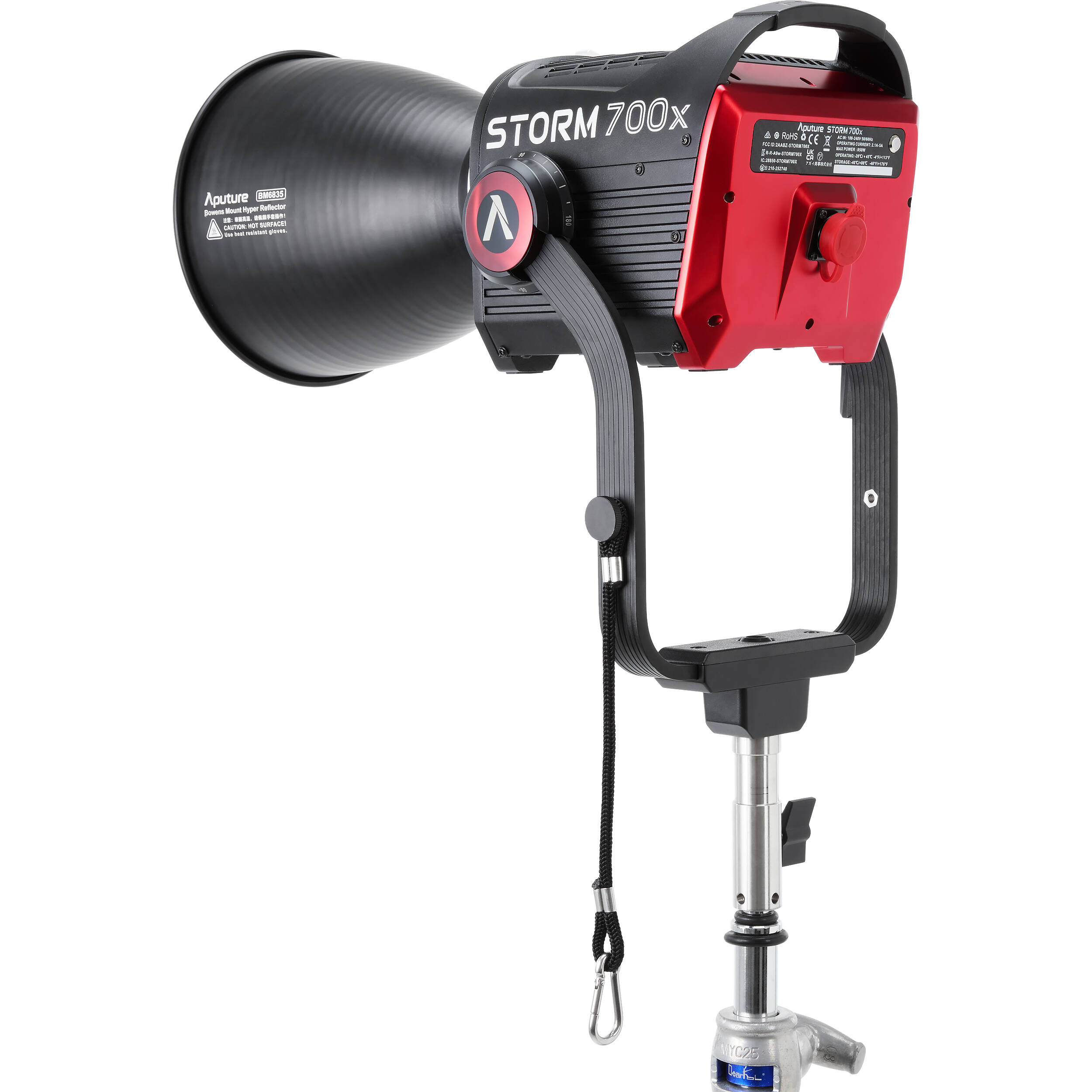 Portable high-output Aputure STORM 700x LED lamp