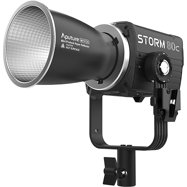Aputure STORM 80c LED light with diffuser and adjustable colour temperature
