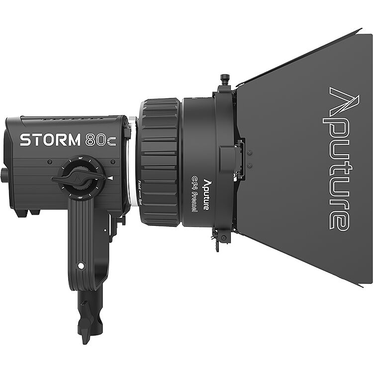 Aputure STORM 80c LED light with diffuser and adjustable colour temperature
