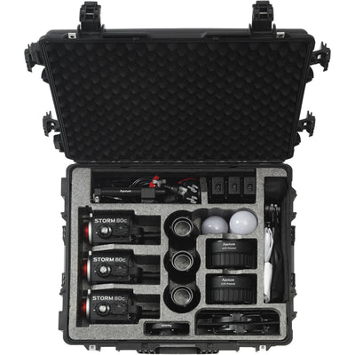 Aputure STORM 80c LED light with diffuser and adjustable colour temperature
