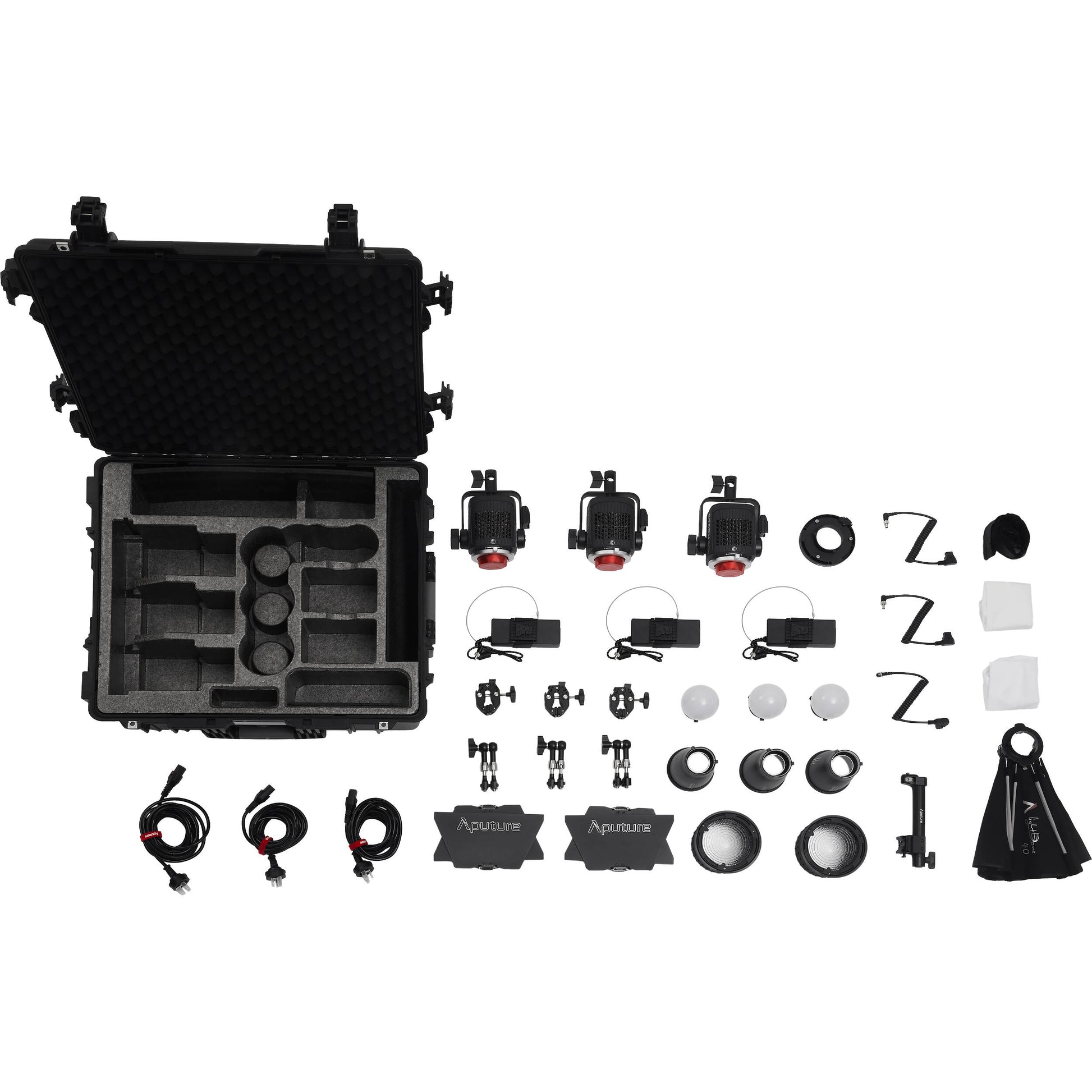 Aputure STORM 80c LED light with diffuser and adjustable colour temperature
